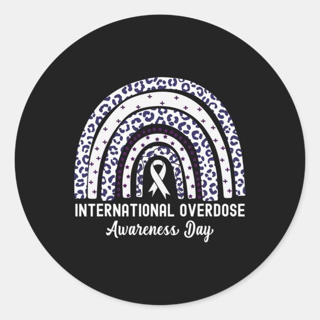 Adesivo Redondo Rainbow Leopardo - Sensibilização Internacional pa (Frente)