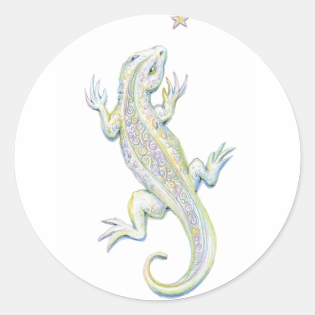 Adesivo Redondo Rainbow Lizard (Frente)
