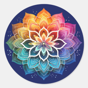 Adesivo Redondo Rainbow mandala