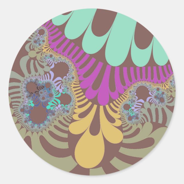 Adesivo Redondo Rainbow Mod Castanho (Frente)