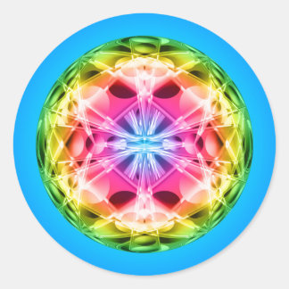 Adesivo Redondo Rainbow Orb Mandala