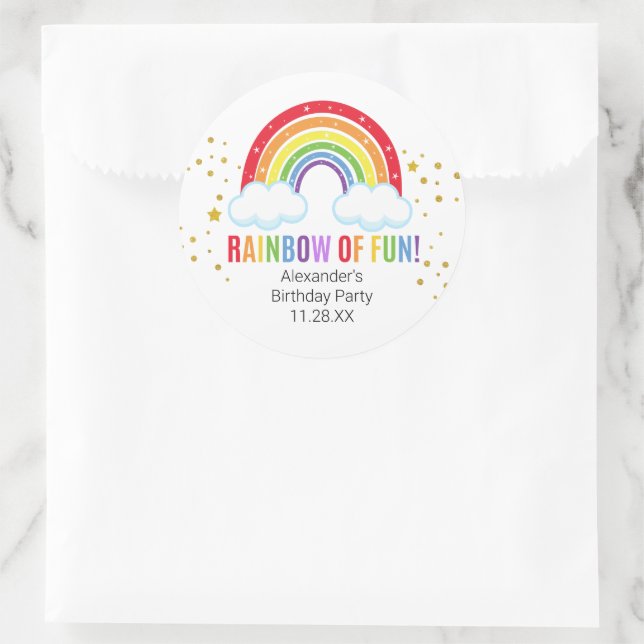 Adesivo Redondo Rainbow Party (Bolsa)