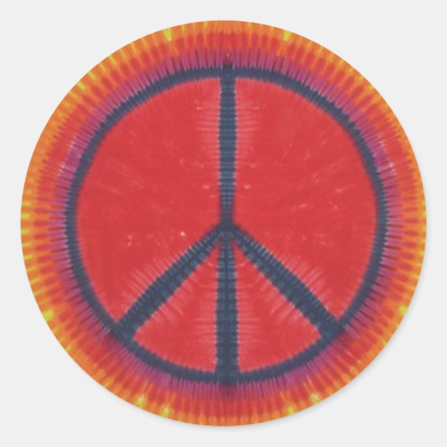 Adesivo Redondo Rainbow Peace Stickers (Frente)