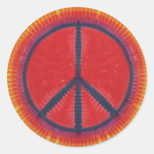 Adesivo Redondo Rainbow Peace Stickers