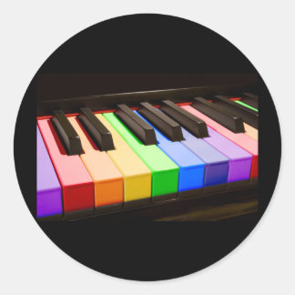 Adesivo Redondo Rainbow Piano