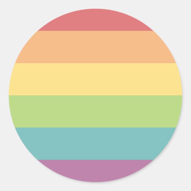 Adesivo Redondo Rainbow Pride Stickers (Frente)
