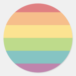 Adesivo Redondo Rainbow Pride Stickers