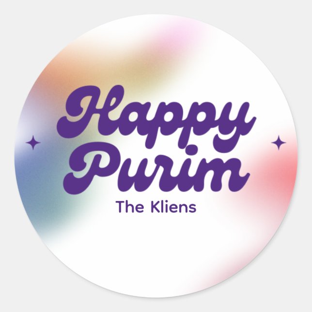 Adesivo Redondo Rainbow Purim Label (Frente)