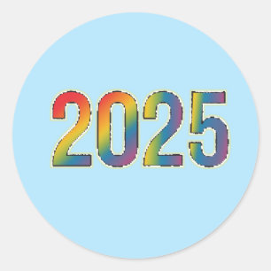 Adesivo Redondo Rainbow Radiance: 2025 Edition