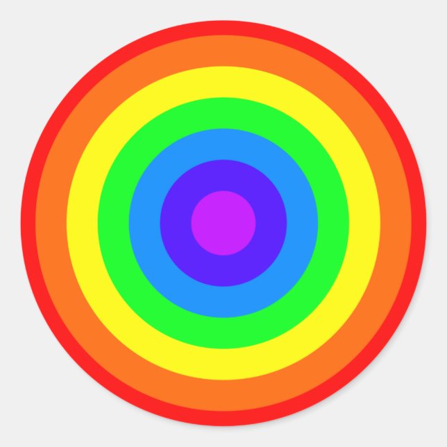 Adesivo Redondo Rainbow Roundel (Frente)