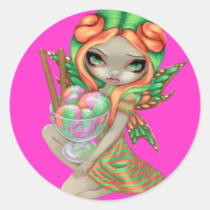 Adesivo Redondo "Rainbow Sherbet Fairy" Sticker