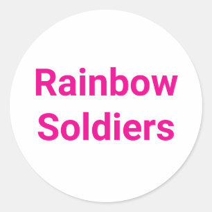 Adesivo Redondo Rainbow Soldiers Hankamer Artjunkhaus Sweet Love