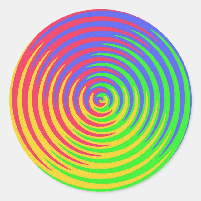 Adesivo Redondo Rainbow Spiral Sticker (Frente)