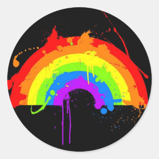 Adesivo Redondo Rainbow Sticker
