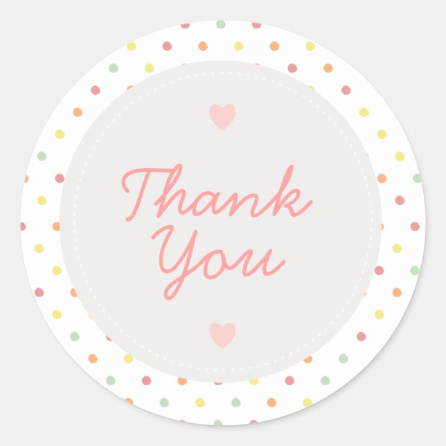 Adesivo Redondo Rainbow & Sunshine Sticker - Obrigados (Frente)