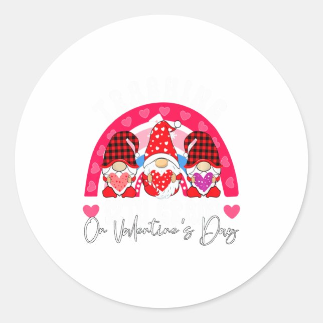 Adesivo Redondo Rainbow Teaching 12th Grade On Valentines Day Tea  (Frente)