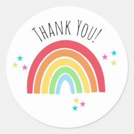 Adesivo Redondo Rainbow Thankyou Sticker