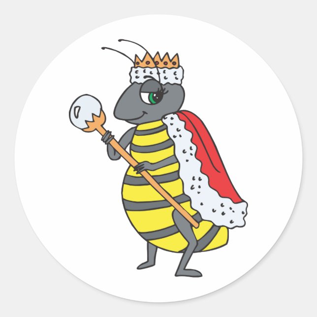 Adesivo Redondo Rainha Bee (Frente)