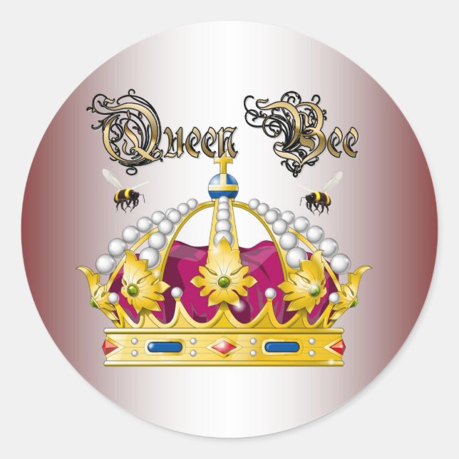 Adesivo Redondo Rainha Bee #2 (Frente)