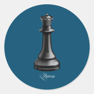 Adesivo Redondo Rainha Chess Piece Halloween Costume Chess Lover