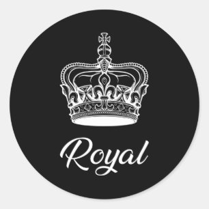 Adesivo Redondo Rainha da Coroa Princesa Dourada Dom Funny Ideia