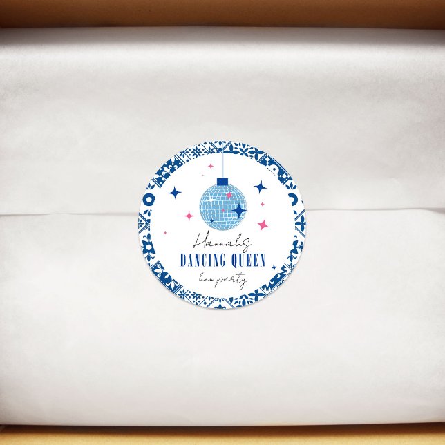 Adesivo Redondo Rainha da Dança festa de despedida de solteira dis (Criador carregado)