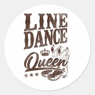Adesivo Redondo Rainha da dança Rainha da Dança da Rainha da Dança