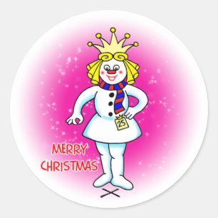 Adesivo Redondo Rainha da Neve