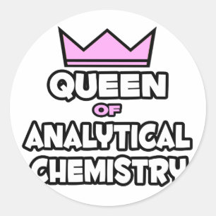 Adesivo Redondo Rainha da Química Analítica