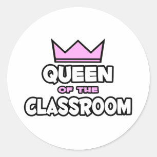 Adesivo Redondo Rainha da sala de aula