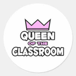 Adesivo Redondo Rainha da sala de aula
