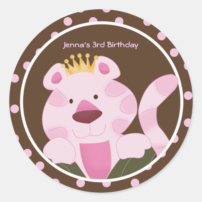 Adesivo Redondo Rainha da selva: sela de envelopes favorece os ade (Frente)