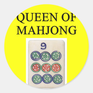 Adesivo Redondo Rainha de MAHJONG