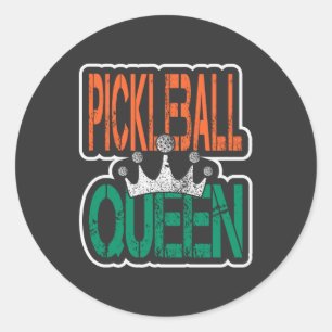 Adesivo Redondo Rainha de Pickleball - Legenda da Corte Regal
