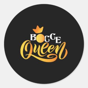 Adesivo Redondo Rainha do Bocce - Jogo de Boliche de Grama Boule B