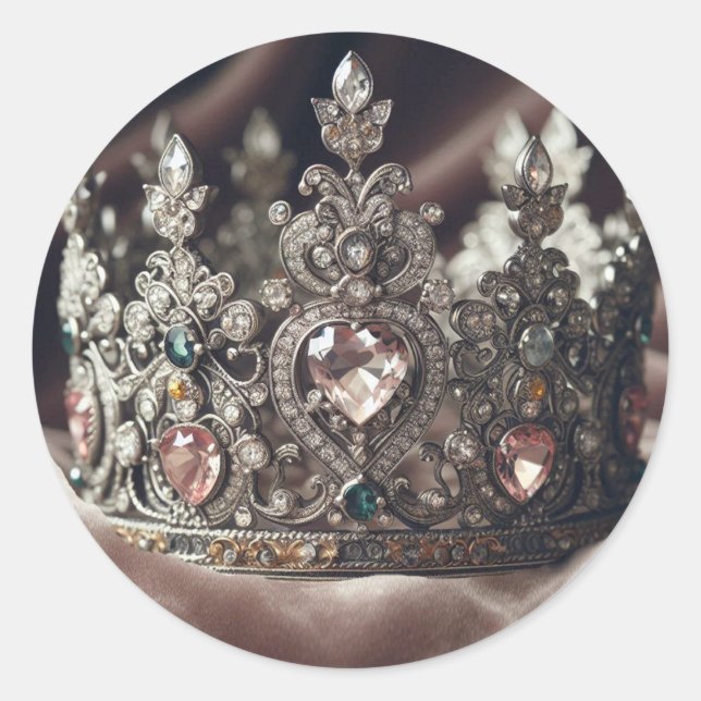 Adesivo Redondo Rainha do meu Coração - Ajustado para uma Rainha - (Frente)