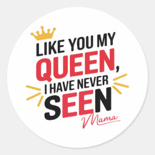 Adesivo Redondo "Rainha do Meu Coração - Amor da Mãe" 👑 ❤️