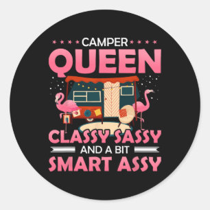 Adesivo Redondo Rainha do Trailer Cly Sy E Um Pouco Inteligente Y