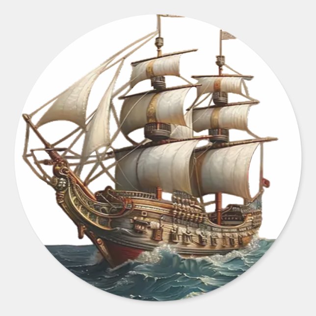 Adesivo Redondo Rainha dos Mares (Frente)