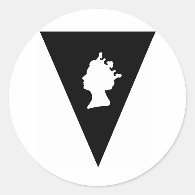 Adesivo Redondo rainha elizabeth diamond jubilée (Frente)