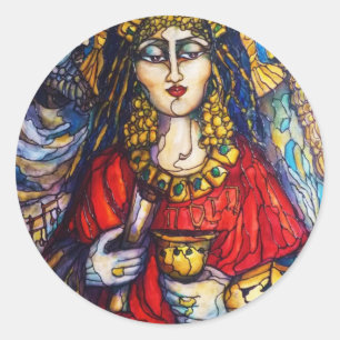 Adesivo Redondo Rainha Esther