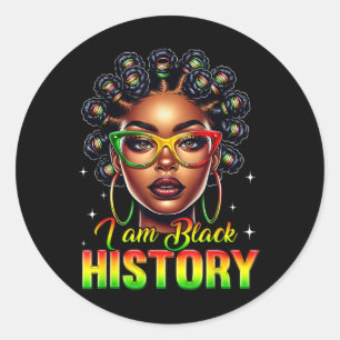 Adesivo Redondo Rainha Melanina Mulheres Negras Orgulhosas African