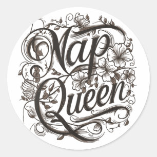 Adesivo Redondo Rainha Nap - Vinheta