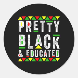 Adesivo Redondo Rainha Negra Africana Americana Bonita E Educada