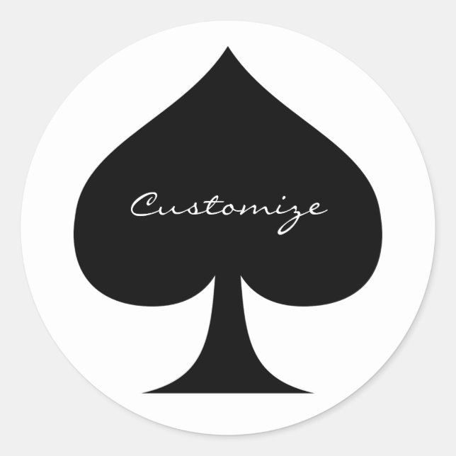 Adesivo Redondo Rainha Negra de Espadas Negra Thunder_Cove (Frente)