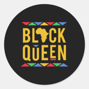 Adesivo Redondo Rainha Negra! Orgulho Afro-Americano