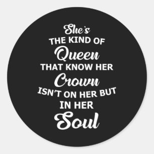 Adesivo Redondo Rainha Real Princesa Dourada Ideia de Presente Eng