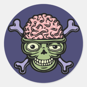 Adesivo Redondo ∫rainskull
