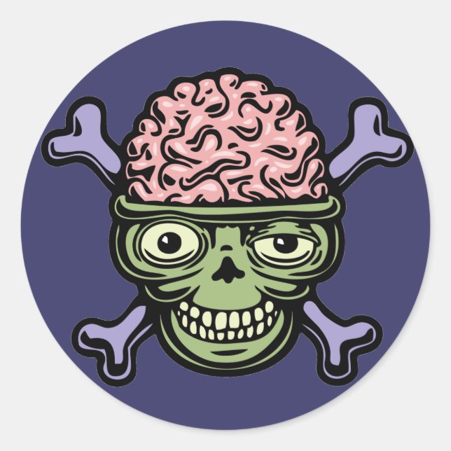 Adesivo Redondo rainskull (Frente)