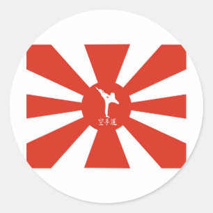 Adesivo Redondo Raios do karaté